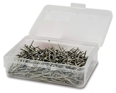 Produktbild von Paillettenstecknadeln verchromt, Silber, 18 mm, rund, 50 g