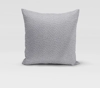 Produktbild von SCHÖNER LEBEN. Kissenhülle Bayside Tupfen Pinselstriche hellgrau weiß Größe 80x80cm (HxB) 80x80cm (HxB) Größe
