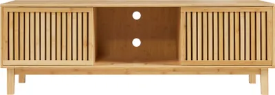 Obrázek produktu pro TV skříňka "Ypäjä" se 3 policemi a 2 posuvnými dveřmi 150 x 42 x 50 cm přírodní bambus