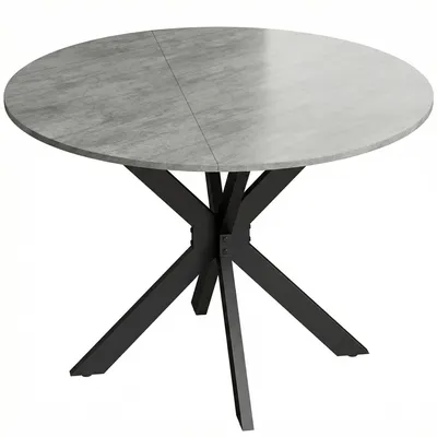 Immagine prodotto di Tavolo pieghevole rotondo per 2-6 persone | Colore: Grigio | Dimensioni: 110x110x76 cm