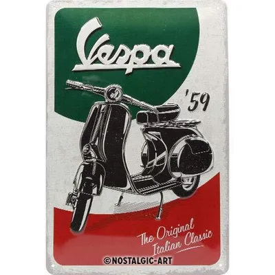 Image de Nostalgic-Art - Plaque en métal 20 x 30cm - Vespa - The Italian Classic