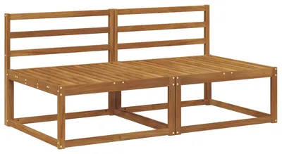Obrázok produktu pre vidaXL 2 ks vonkajšia dvojmiestna pohovka v prírodnom vyhotovení 158 x 83 x 73 cm