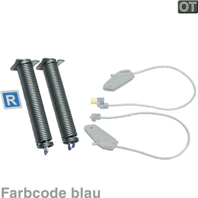 Produktbild von Bosch Siemens Reparatursatz Türscharnierfeder + Seilzug BLAU für Spülmachine, Geschirrspüler - Nr.: 754867
