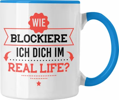 Produktbild von Trendation - Kaffeetasse mit Sprüchen Lustiger Spruch Tasse für Kollege Kollegin Freundin Geschenkidee (Blau)