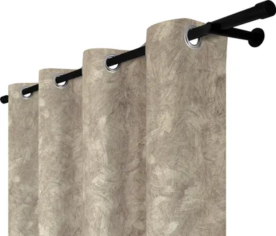 Zdjęcie produktu dla Voppi Zasłona dekoracyjna na przelotki 140x230 cm półzaciemniająca beżowa zasłona do salonu sypialni