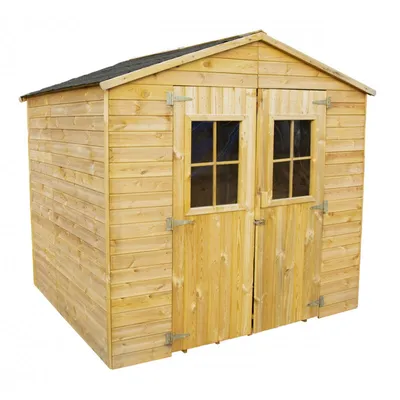 Produktbild von 4iQ Holz-Gartenschuppen mit Doppeltüren 191x213x210 cm – Robuste Aufbewahrungslösung