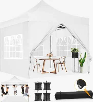 Image de Pavillon, cadre robuste, design étanche, blanc, 3X3M