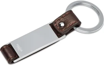 Produktbild von Schlüsselanhänger Leder Stahl AS0037