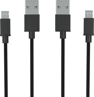 Produktbild von micro USB Kabel - Black - 2m  ||  2er Set