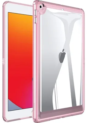 Produktbild von Mobigear Crystal iPad 7 (2019) Hartschalen-Hülle, Rückseite – Transparent / Rosa