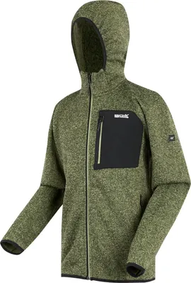 Produktbild von Regatta Newhill Strickfleecejacke Herren mit Kapuze, Größe:L, Farbe:Grün