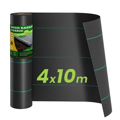 Produktbild von Iropro 40m² Unkrautvlies Gartenvlies Unkrautfolie Schutzvlies Bodengewebe Wasserdurchlässig 70g/m², 4mx10m