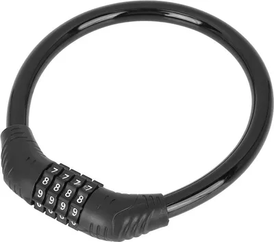 Image de Serrures de câble de sécurité portables à 4 chiffres de verrouillage de vélo 430x10mm Noir