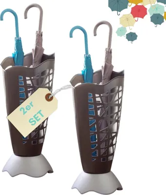 Produktbild von 2er Set Regenschirmständer Schirmständer für Regenschirm Ständer Halter Korb Regenschirmhalter Schirmhalter Boden