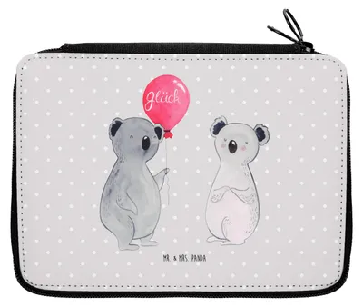 Produktbild von Mr. & Mrs. Panda Stifteetui Koala Luftballon - Grau Pastell - Geschenk, Etui, Mäppchen, Federtasche, Federmappe, Party, Federmäppchen, Bleistiftetui, Geburtstag