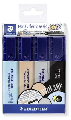 Produktbild von STAEDTLER Textsurfer classic 364 C Textmarker Etui mit 4 Farben - Vintage