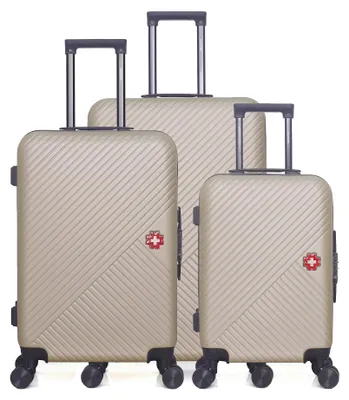 Produktbild von SWISS KOPPER  –  3er-Set  –  Großer Koffer, Wochenendkoffer und Handgepäckkoffer SPIEZ