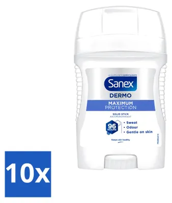 Produktbild von 10 x Sanex Maximum Protection Deodorant Stick - 50 ml - Vorteilspackung - 10 Stücke
