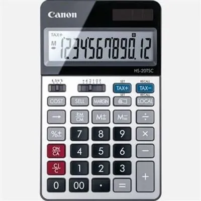 Image de Canon HS-20TSC calculatrice Bureau Calculatrice financière Noir, Argent