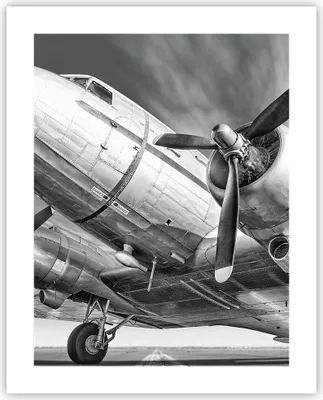 Produktbild von Poster - Poster ohne Rahmen - Flugzeug Retro Flugzeug - 40x50 cm - Wand Bild - Wanddeko - Wandbilder - Kunstposter - Wandposter - Bilder - Kunstdruck - Wanddekoration - Wandbild - P2XPA40x50-4952
