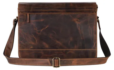 Produktbild von GREENBURRY Laptoptasche Schultertasche mit Laptopfach Vintage Notebook Bag Brown braun