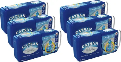 Produktbild von Catsan Smart Pack Katzen-Streu Katzenstreu Streu 6 Packungen mit 12 Packs 48L