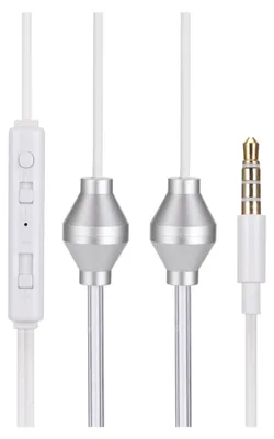 Image de Écouteurs à double spirale pour téléphone portable 3,5 mm, anti-radiations, avec tube acoustique à air