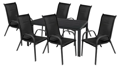 Produktbild von Gartengarnitur Sitzgarnitur 7-teilig 150x80cm Nonwood