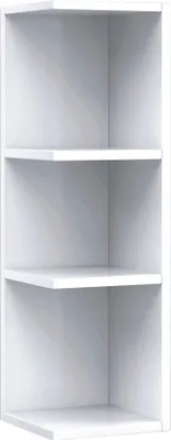 Produktbild von Badezimmerschrank glänzend Weiß, 20 cm breit, 65 cm hoch, 19,5 cm tief, mit 2 Regalen