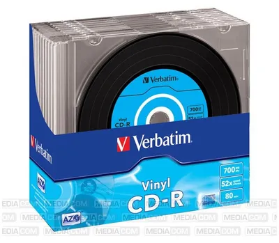 Obrázek produktu pro Verbatim CD-R AZO Data Vinyl, 52x, CD-R, 700 MB, 10 kusů