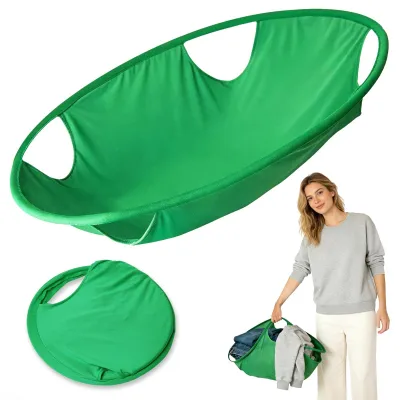 Image de Panier à linge pliable avec poignées, idéal pour les vêtements et les jouets