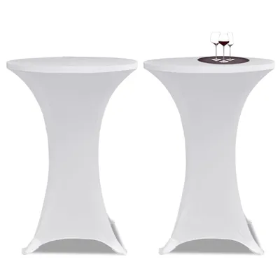 Produktbild von vidaXL Stehtischhussen 4 Stk. Ø 70 cm Weiß Stretch
