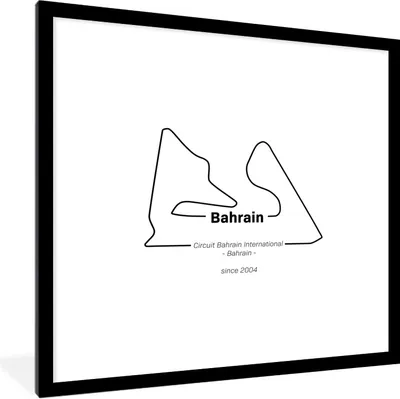 Produktbild von MuchoWow® Gerahmtes Poster Bahrain - Formel 1 - Rennstrecke 40x40 cm - Poster mit Schwarzem Bilderrahmen Wandposter Rahmen Foto Bilder - Poster - Plakat im Rahmen