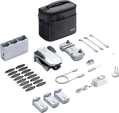 Produktbild von Mini-Drohne, 4K Videoaufnahme, 3-Achsen-Gimbal, 29 Minuten Flugzeit, Fly More Combo