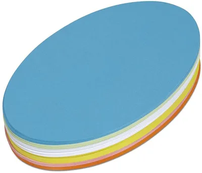Produktbild von Moderationskarten Oval 110x190mm sortiert VE=63x120 stück
