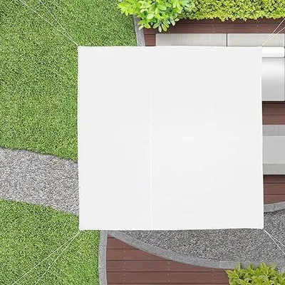 Produktbild von Schwarzes Sonnenschutztuch - wasserdicht, UV-beständig / Terrasse, Balkon / Schattentuch 2,5 x 2,5 m