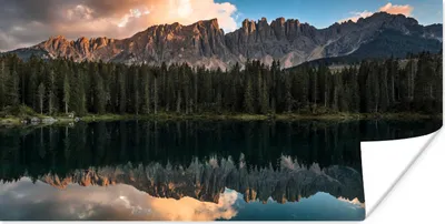 Produktbild von MuchoWow® Poster Italien - Berg - Wasser 80x40 cm - Wanddeko