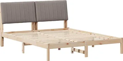 Obrázek produktu pro vidaXL Rám postele s čelem hnědý 150 x 200 cm z masivního borovicového dřeva