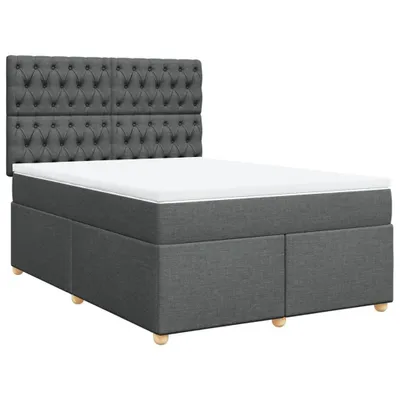 Obrázok produktu pre vidaXL Boxspring posteľ s matracom Tmavo šedá 140x190 cm Látka