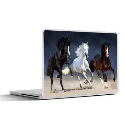 Produktbild von MuchoWow® Laptop Aufkleber Sticker Cover Pferde - Tiere - Sand 32.5x23.5 cm - Sticker für Laptop - Selbstklebend