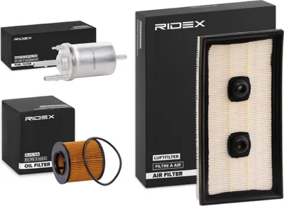 Produktbild von RIDEX Filterset Inspektionspaket Filtersatz für VW Golf V Schrägheck (1K1) TOURAN (1T1, 1T2) GOLF PLUS (5M1, 521) für AUDI A3 Sportback (8PA)