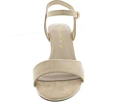 Produktbild von Tamaris Damen Sandale Sandalette Stoff weiche Haptik 1-28028-42, Größe:40 EU, Farbe:Beige