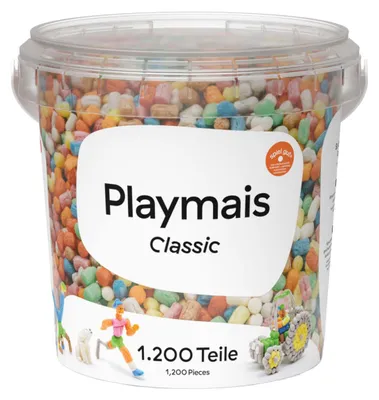 Productafbeelding van PlayMais Classic, emmer met 1200 stuks, creatieve set voor kinderen, vanaf 3 jaar, multicolor, 1200 stuks