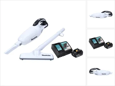 Zdjęcie produktu dla Odkurzacz akumulatorowy Makita DCL 181 FRG1W 18 V biały + 1x akumulator 6,0 Ah + ładowarka