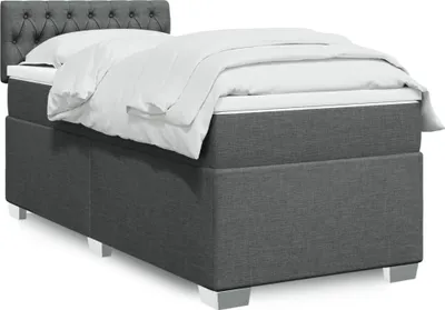 Produktbild von Maison Exclusive - Boxspringbett mit Matratze Dunkelgrau 90x200 cm Stoff