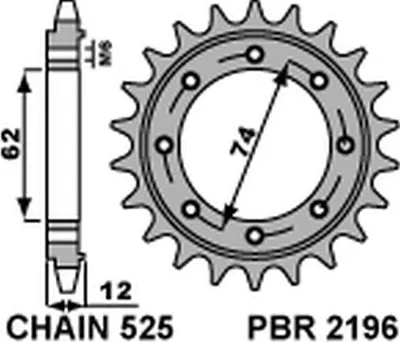 Image de Pignon avant PBR 2196 22 18NC pour Gilera GP800 (09-13) et Aprilia SRV850 (12)