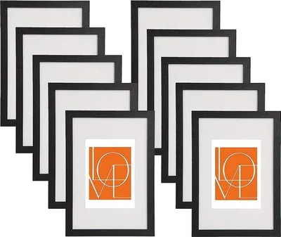 Obrázek produktu pro Sada fotorámečků – Fotorámečky – Prezentační rámečky – Vysoce kvalitní MDF a plexisklo – Univerzální konstrukce pro zavěšení na zeď nebo na polici – Stylový design – Různé rozměry od 10 x 15 cm do 30 x 45 cm