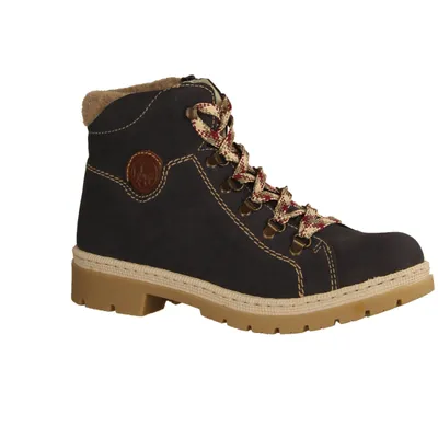 Produktbild von Rieker Y9402-14 Damen Boots, Blau, Kunstleder, Warmfutter, NEU - Damenschuhe Modische Stiefelette / Boots, Blau, absatzhöhe: 20 mm