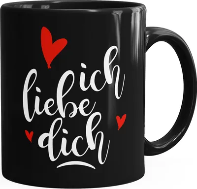 Produktbild von Kaffee-Tasse Ich liebe dich Geschenk-Tasse Herz Liebe Geschenkidee Freund Freundin MoonWorks® schwarz unisize