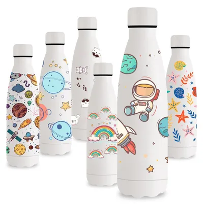 Thermosflasche 500 ml, Edelstahl, auslaufsicher, BPA-frei, weiß
